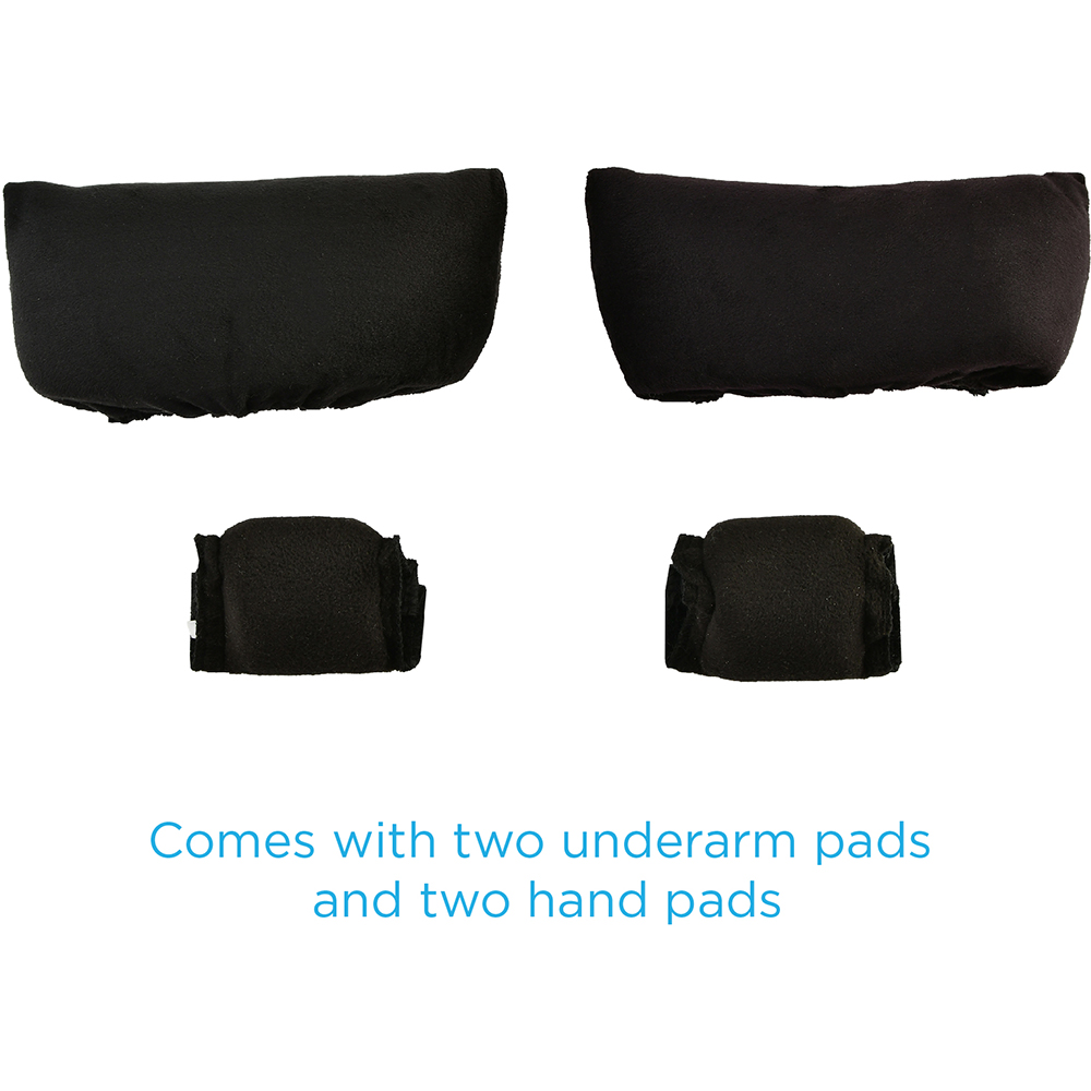 Crutch Cushion Set Black Microfiber Nova Medical Products